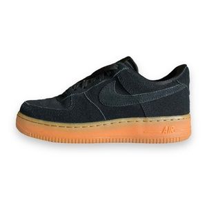 Nike AIR FORCE 1 Low Black Gum Brown Suede SNEAKERS Shoes 749263-002 Women's 7